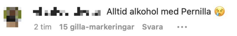 Pernilla Wahlgrens kommentarsfält Pernilla Wahlgrens kommentarsfält